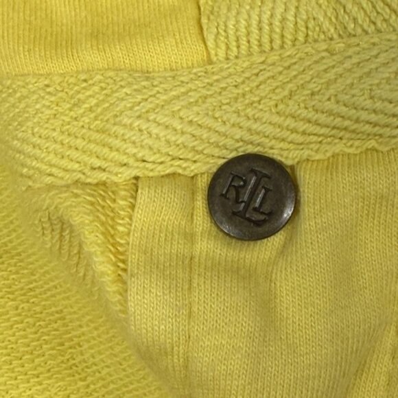 Ralph Lauren LRL Jeans Co Hoodie Womens XL Yellow Cotton Logo - Picture 4 of 15